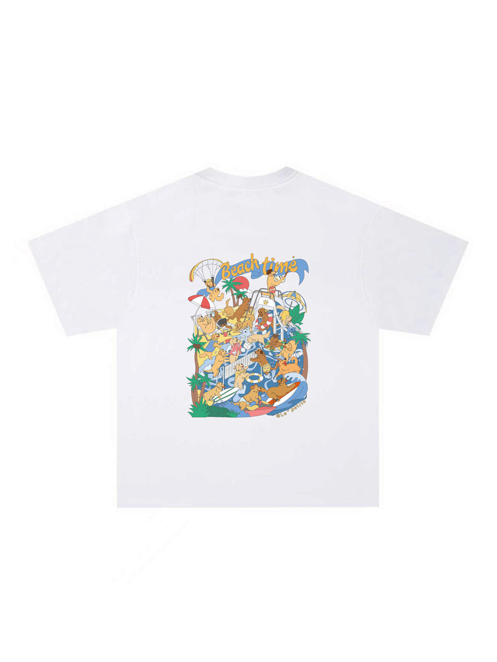 Short Sleeve T Shirt (Korean Cut Oversize) Golden Retriever