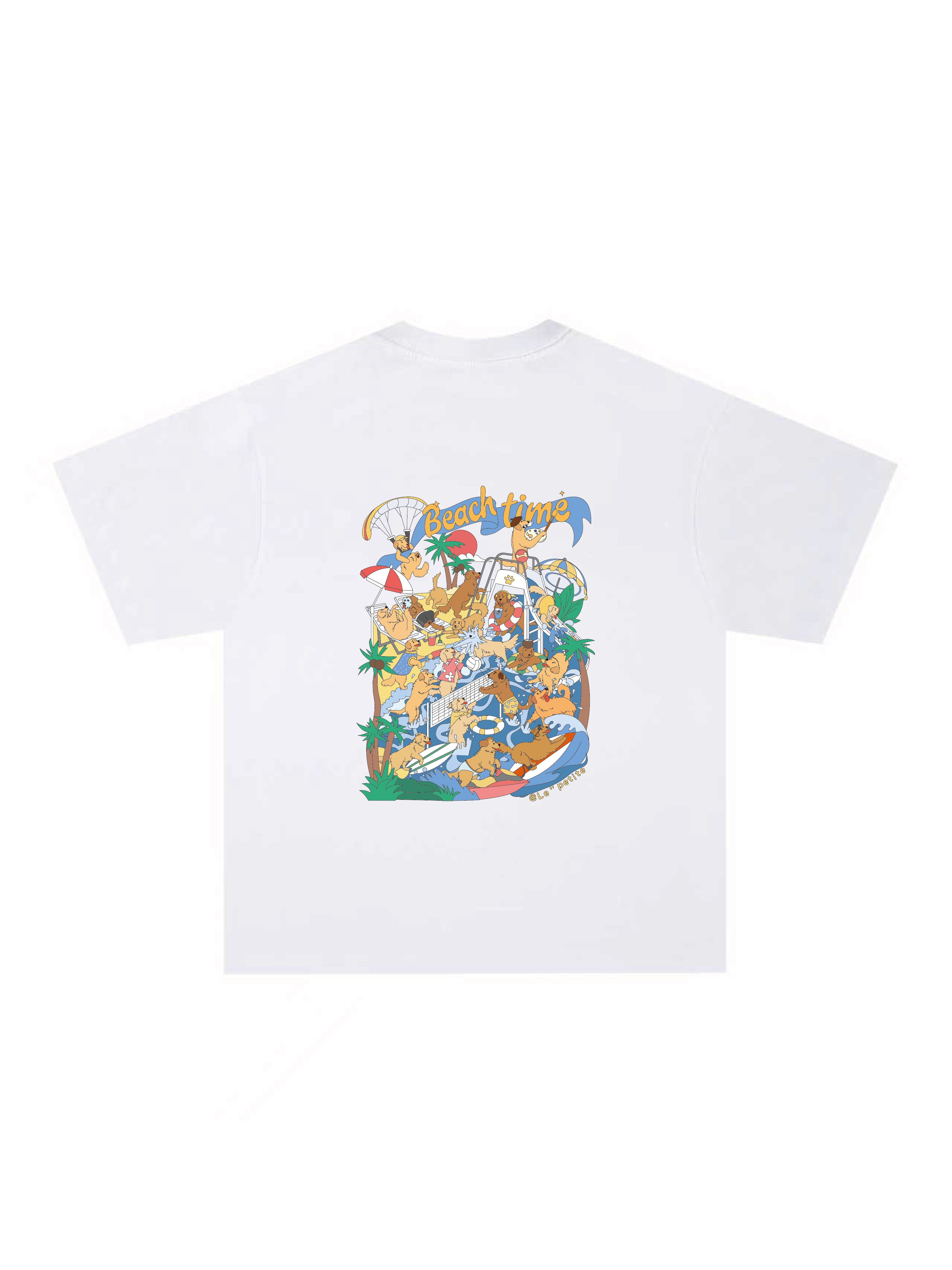 Short Sleeve T Shirt (Korean Cut Oversize) Golden Retriever