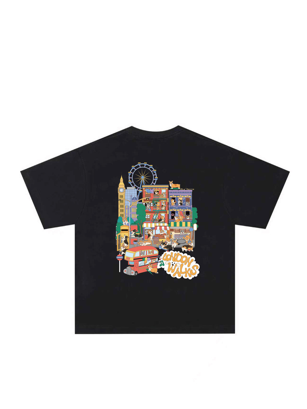 Short Sleeve T Shirt (Korean Cut Oversize) Corgi