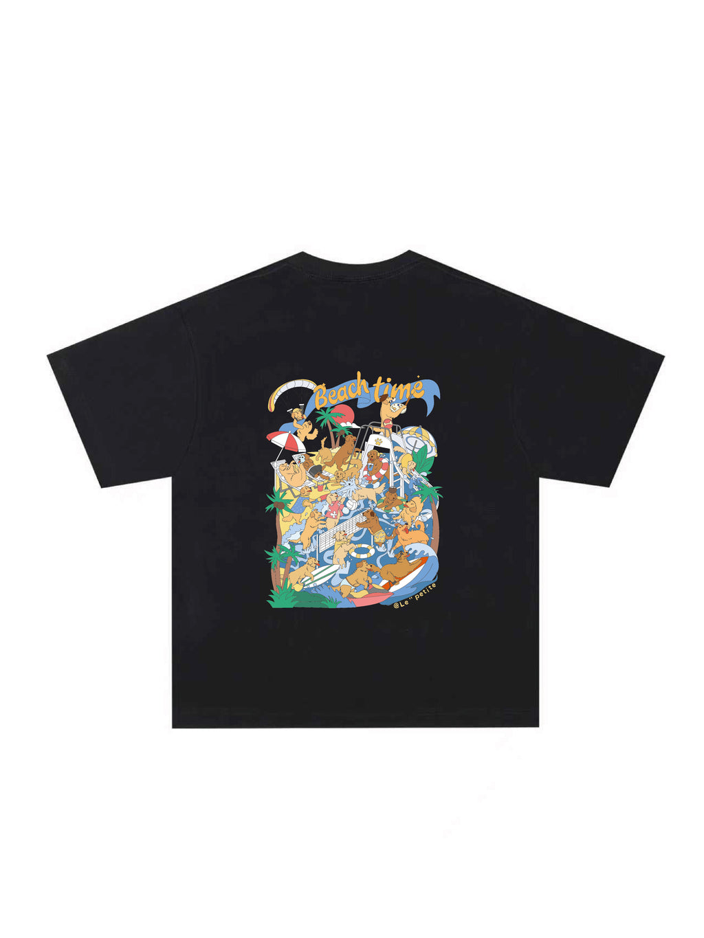 Short Sleeve T Shirt (Korean Cut Oversize) Golden Retriever