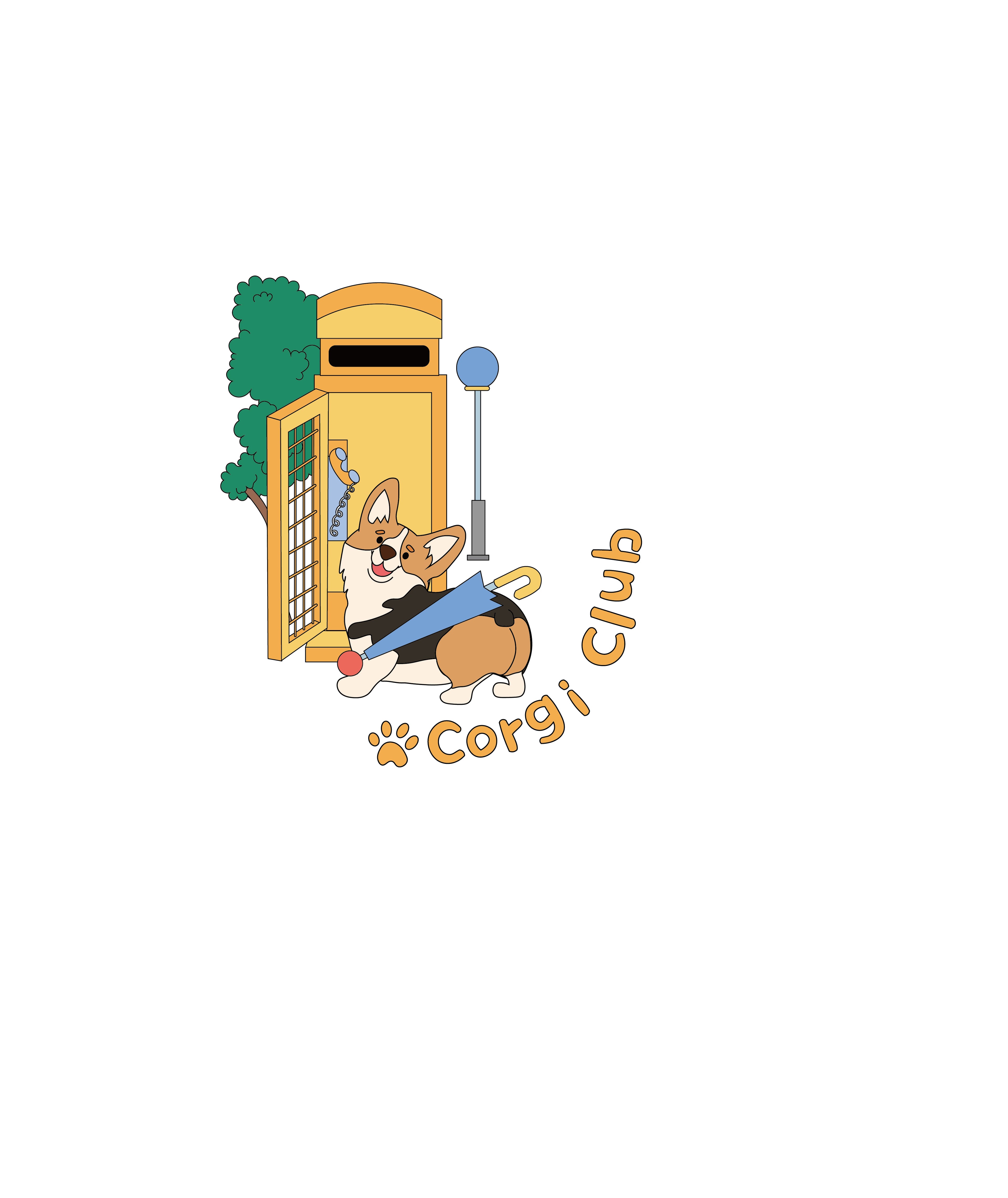 Short Sleeve T Shirt (Korean Cut Oversize) Corgi